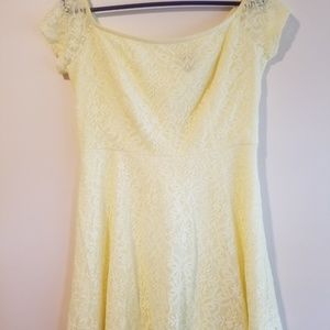 Yellow Lace Dress - short